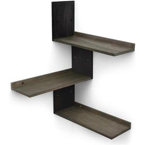 Corner Wall Shelf Rustic Wood Corner Floating Shelves Decor Set of 3